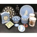 A collection of Wedgwood Jasperware items to include a Bicentenary Josiah Wedgwood Frs 1795-1995