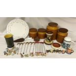 Four pieces of "Saffron" Hornsea Pottery to include Flour, Sugar, Coffee and Tea containers