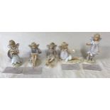 A collection of five boxed ceramic faerie figures from The Leonardo Collection to include 'Rosebud