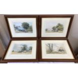 Four limited edition prints by Christopher Jarvis all of ploughing scenes pencil signed lower