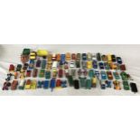 A collection of vintage toy cars comprising of some by Matchbox, Lesney, Husky, Corgi, Corgi