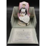 A limited edition Royal Worcester figure from the Nursing Sisters Series ' Sister, Nightingale