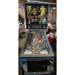 A 1992 Lethal Weapon III pinball machine. 133 l x 71 w x 194cm h.