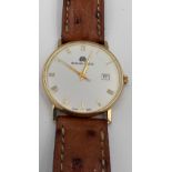 A 9ct gold Bueche Girod gentleman's quartz wristwatch. Ref: 1007 059701. Winds and goes, very good