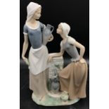 Nao figurine by Lladro ' Ladies at the Well, Women talking ' 40cms h.