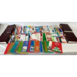 A collection of UK train pamphlets, timetables and booklets along with some British Philatelic