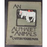 An Alphabet of Animals by Carton Moore Park, signed inside front cover by the author in 1898.