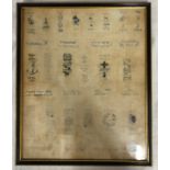 An early 19thC framed silk cross stitch of quotes to include 'Hope is the anchor of the soul', '