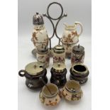 Ceramics to include Taylor Tunnicliffe cream and sugar sifter on silver plated stand, various