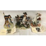 Three Capodimonte figures to include The Photographer No.533/1000, Tramp feeding the birds and Vet