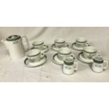 Shipping interest - A Wilson Line of Hull green and white coffee set by Adams comprising of 6x