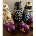 Three product Enterprise battery operated Daleks 31cm h together with three radio commands.