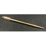 A 9ct gold cased pencil by E. Baker & Sons 11cm l.