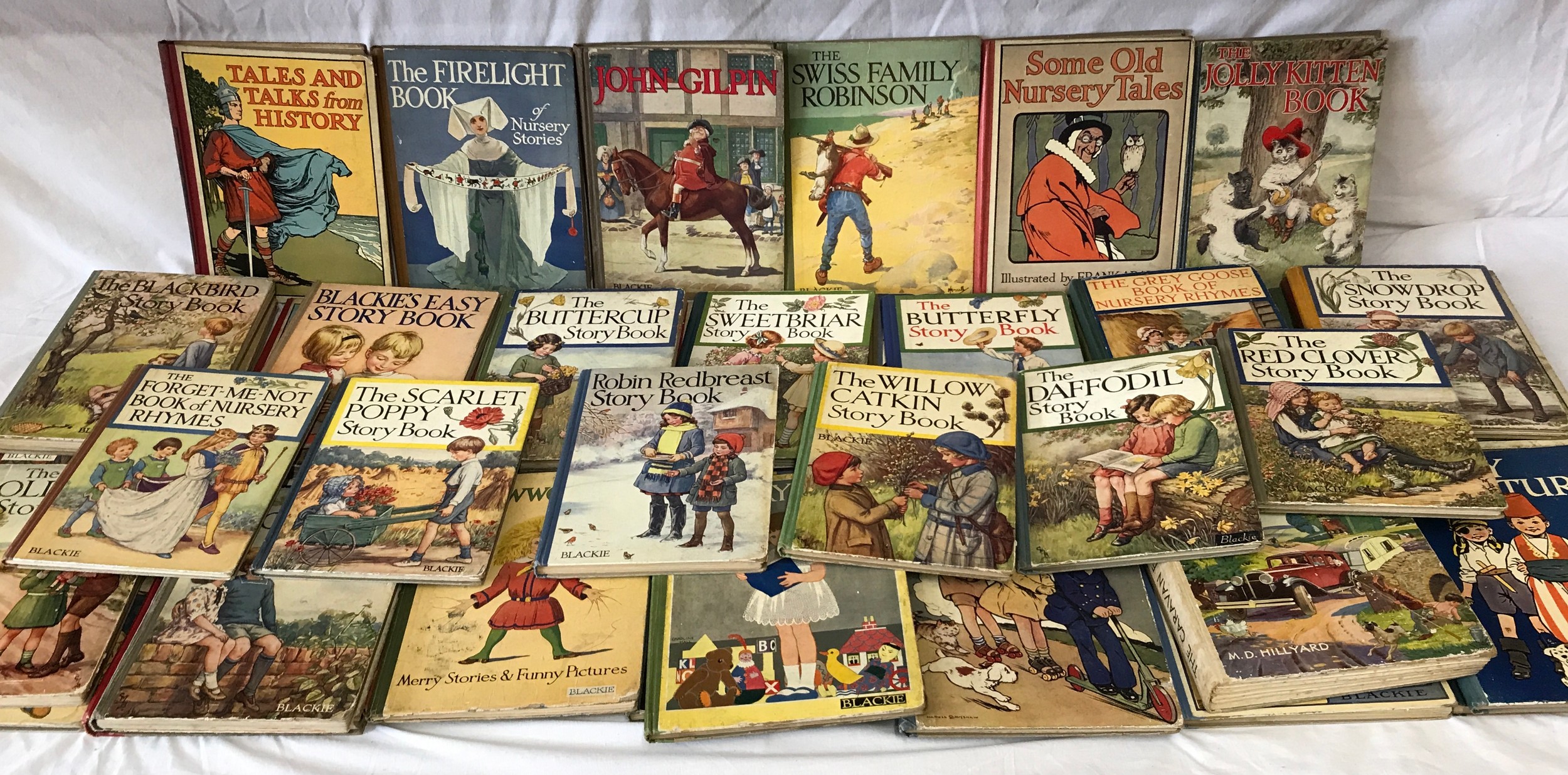 A collection of Blackie's Children's Books 1900s - 1940s (42) to include Tales and Talks from