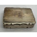 Silver snuff box Birmingham 1847, maker Edward Smith. 6.5cm x 4cm. 59.5gm.