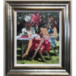 Sherree Valentine Daines (contemporary, b1959), a hand enhanced canvas print, limited edition, Ascot