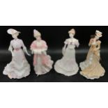 Four limited edition Coalport figurines from the La Belle Epoque collection to include 'Helena