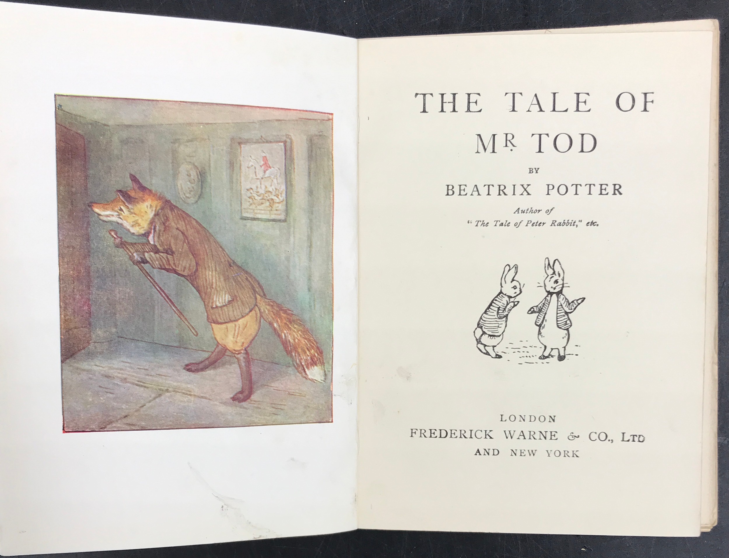 Two First Edition books by Beatrix Potter : The Tale of Mr Tod and Ginger & Pickles. - Image 3 of 7