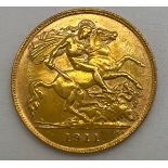 A 1911 half sovereign.