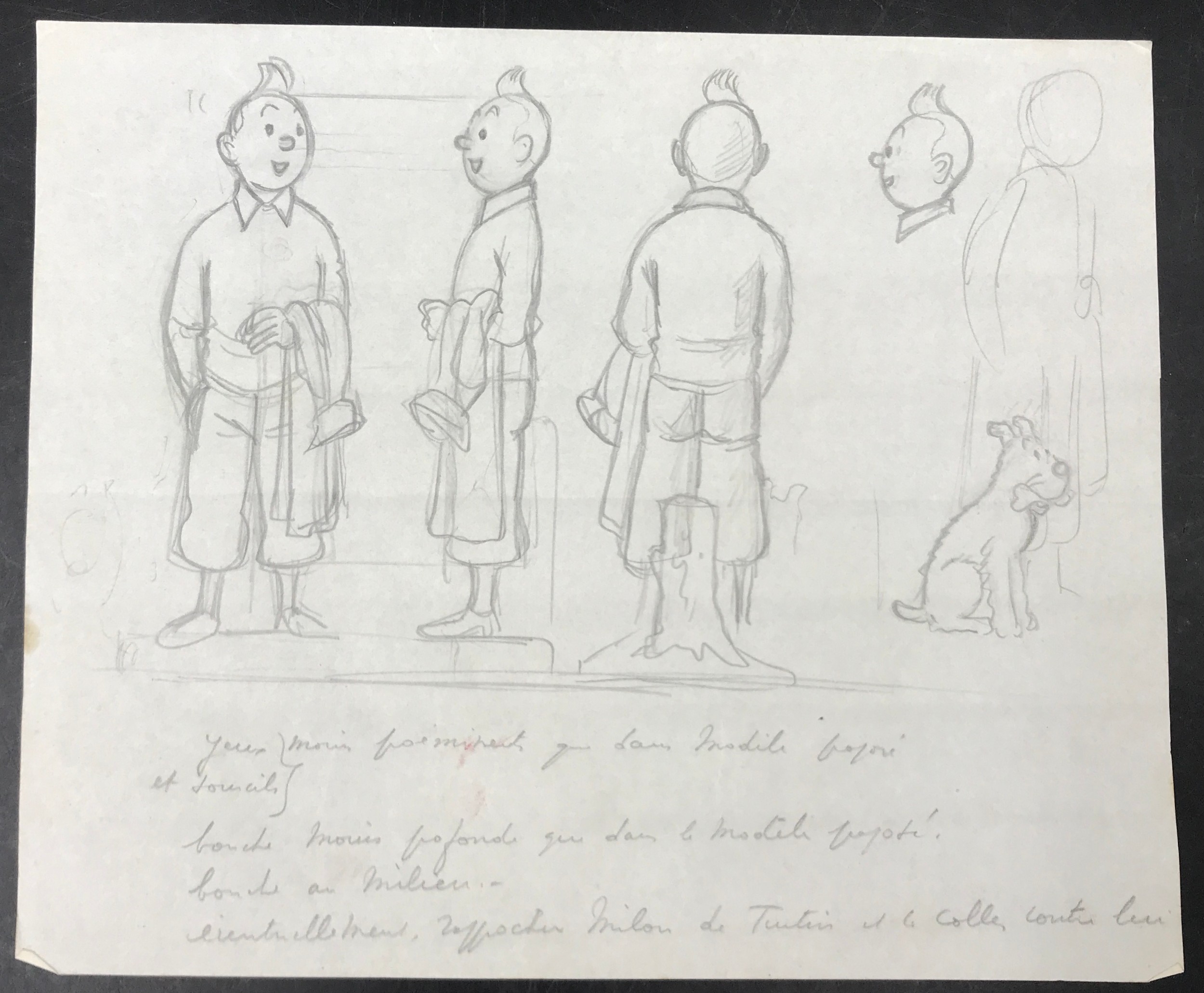 Hergé: Four original sketches by Belgium artist Hergé along with four comic books from the 40s and - Image 4 of 8
