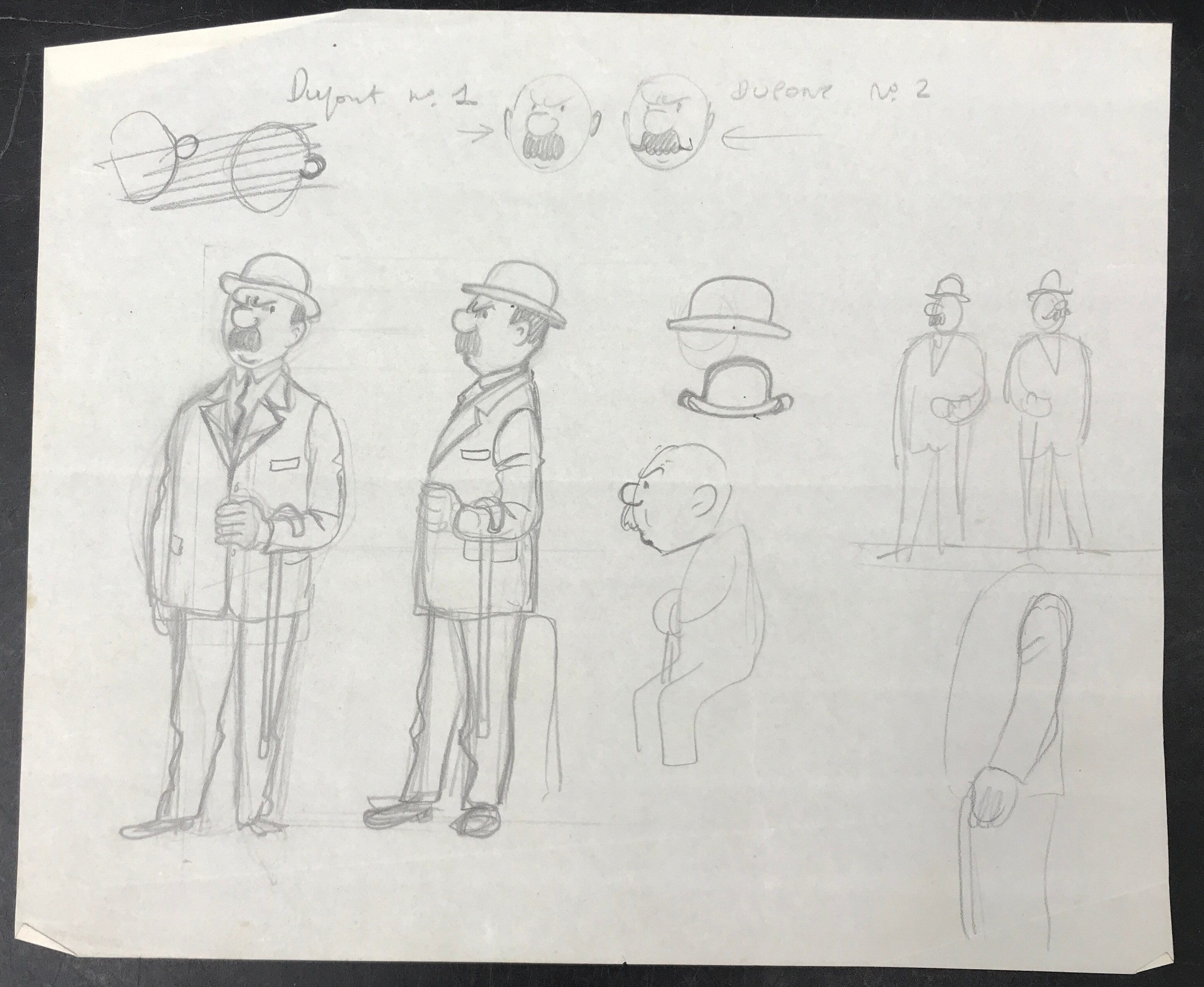 Hergé: Four original sketches by Belgium artist Hergé along with four comic books from the 40s and - Image 3 of 8