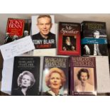 Political books. Seven First editions to include two by Margaret Thatcher 'The Downing Street Years'