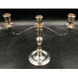 Weighted silver 3-branch candelabra 1972 Charles S Green & Co Ltd.