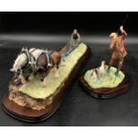 Border Fine Art models by Ray Ayres to include 'Stout Hearts' Ploughing Scene, model No. JH34 and