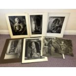 Seven photographs by R.F Perkin of interior and exterior of Beverley Minster. Largest 45 x 34cm.