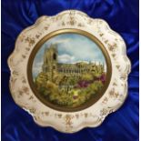 A Coalport china plate depicting Beverley Minster hand painted by S K Smith 23cm in diameter.