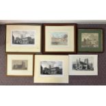 Six various prints, three depicting Beverley Minster, a limited edition print 326/850 by Philip &