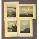 Four coastal photographs by R. F. Perkin to include 'December Morning'. Landscape photograph 29.5