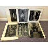 Six photographs by R.F Perkin of mainly interiors of Beverley Minster. Largest 50 x 37cm.