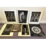 Seven photographs of Norwich and Ely cathedrals by R.F. Perkin, largest 51 x 41.