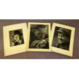 Three portrait photographs of Beverley and Cottingham characters by R.F. Perkin of Beverley to