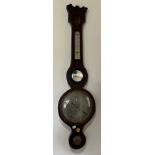 A 19thC mahogany banjo barometer, 93cm h. G.Mundy Trowbridge.