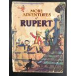 More Adventures of Rupert 1942 annual, soft covers, rare war-time year. 24.5cm h x 18cm w.