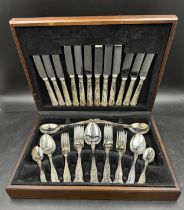 A canteen of Kings pattern silver plated cutlery by Cutlers, Roberts & Dore Ltd of Sheffield for six