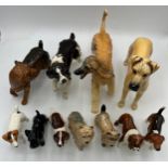 Eleven various Beswick dogs, to include CH Ruler of Ouborough 17cm h, Bosun English Bulldog, etc.