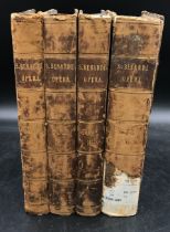 A collection of four volumes of S. Bernardi Opera Omnia, Printed as S. Benardi to spine, Tome I, II,