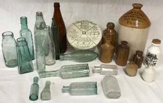 A collection of glass bottles from various makers to include, Rimmington & Sons Bradford, Sheard &