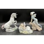 Three Lladro Privilege figurines to include 7694 Princess of the Fairies, 7690 Prince of the Elves,