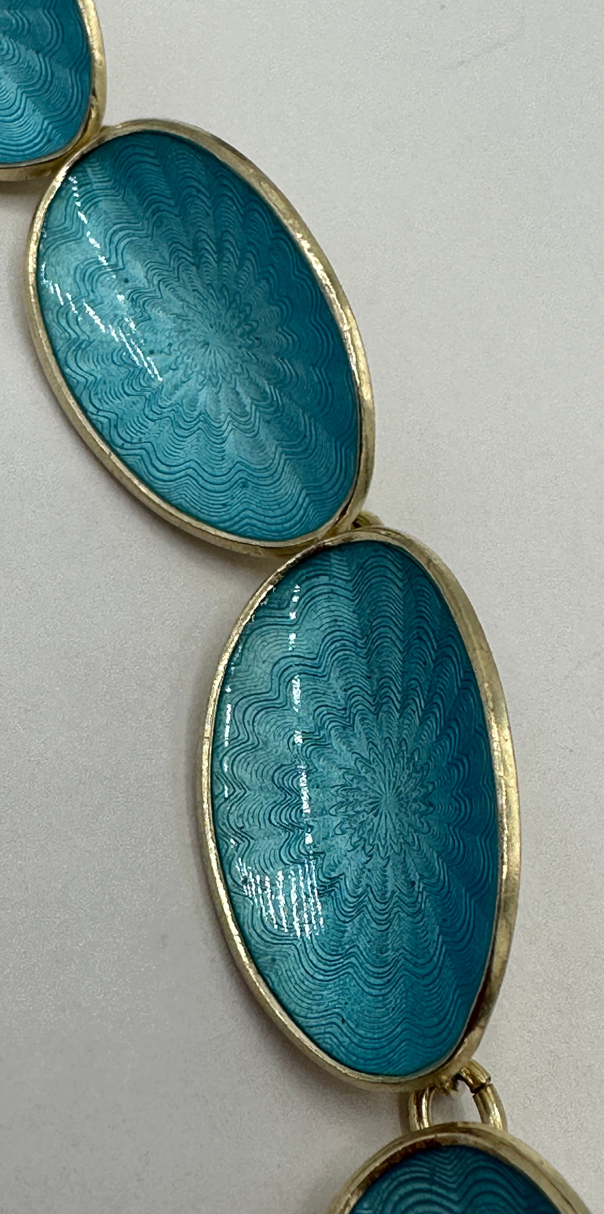 A silver and enamelled bracelet by Kristin Hestenes. Marked KH 925. 18.5cm l. - Image 2 of 6