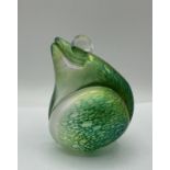 A Glasform English handmade glass frog paperweight, engraved to bottom J. Ditchfield and Glasform