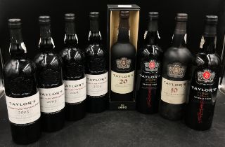 A collection of 8 Taylor's Port to include 4x bottles of Late bottled vintage port 2003, 2x Taylor's