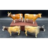 Beswick Ch. Ickham Bessie 198, Ch. Newton Tinkle and Ch. Dunsley Coy Boy together with another