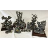Myth and Magic figures to include "The Gathering of the Unicorns" 24cm h, "The Wizard of the