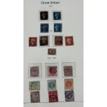 The Great Britain collection album mint and used stamps to include a Penny Black (in poor