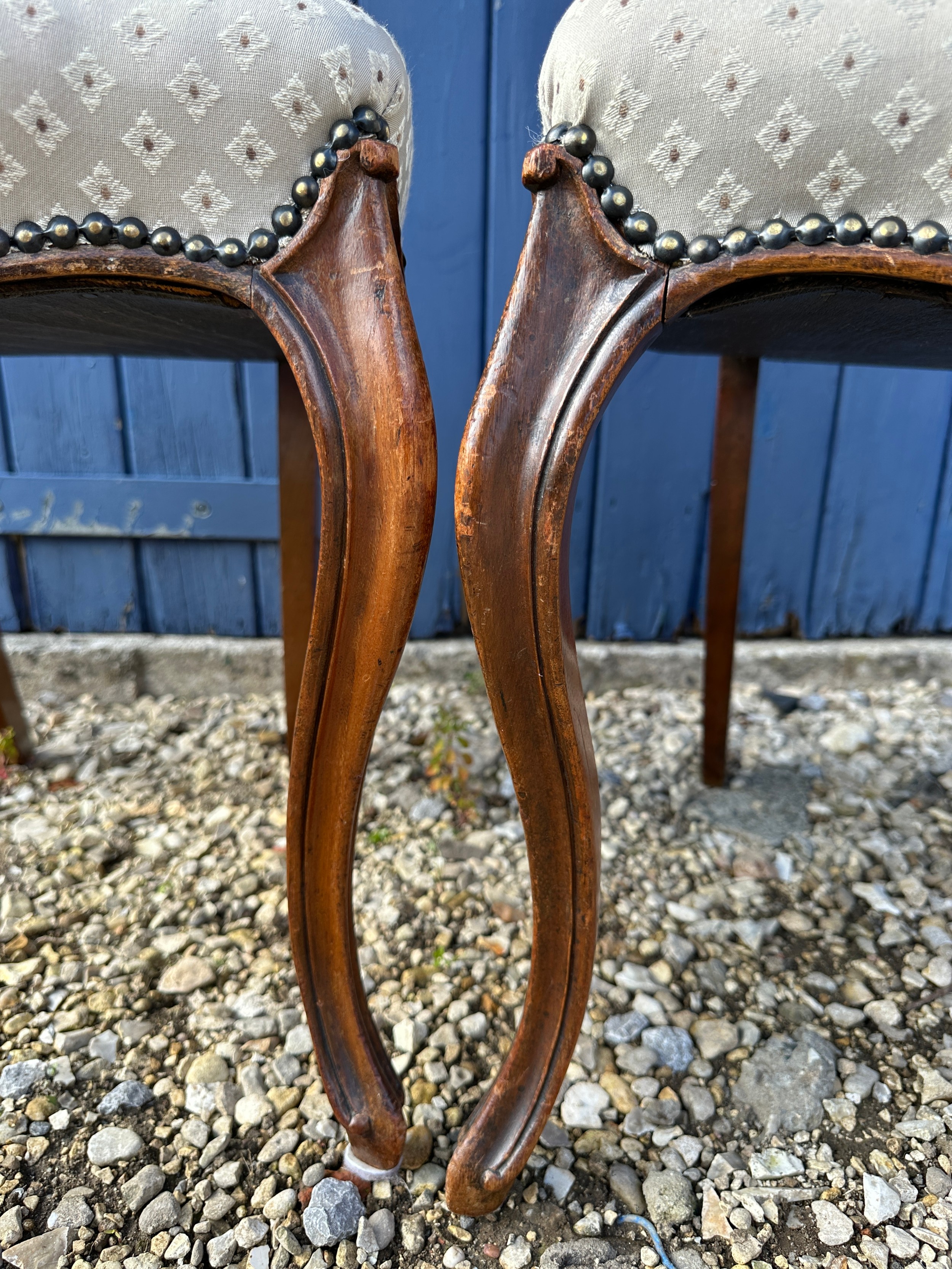 Pair of Victorian mahogany balloon back dining chairs 84cm h approx 46cm to seat. - Image 5 of 6