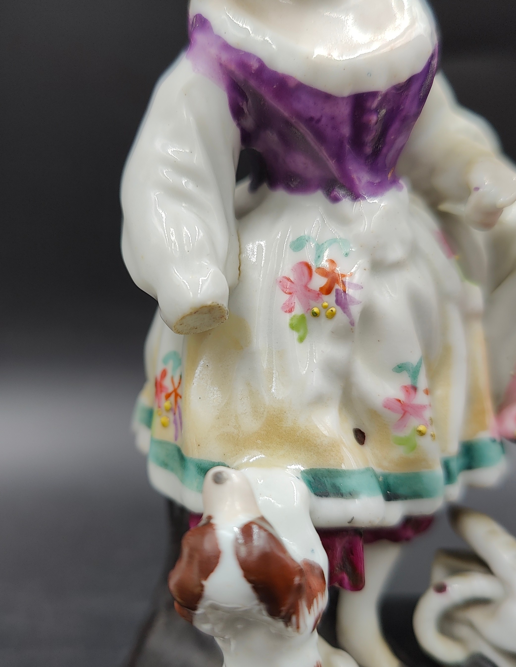 A collection of six 19thC Staffordshire figures to include two children in sailors outfits, two - Image 7 of 10